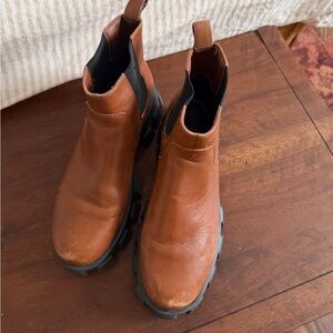 Brown Leather Ankle Boots